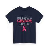 This Is What A Survivor Awareness T-Shirt - Navy