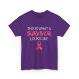 This Is What A Survivor Awareness T-Shirt - Purple