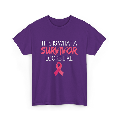 This Is What A Survivor Awareness T-Shirt - Purple