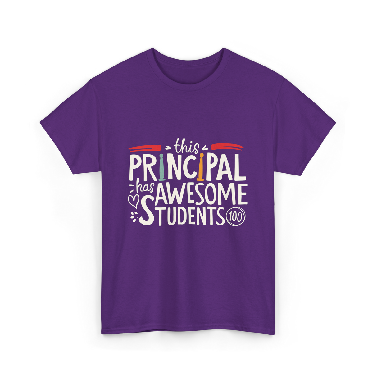 This Principal Has Awesome Students T-Shirt - Purple