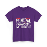 This Principal Has Awesome Students T-Shirt - Purple