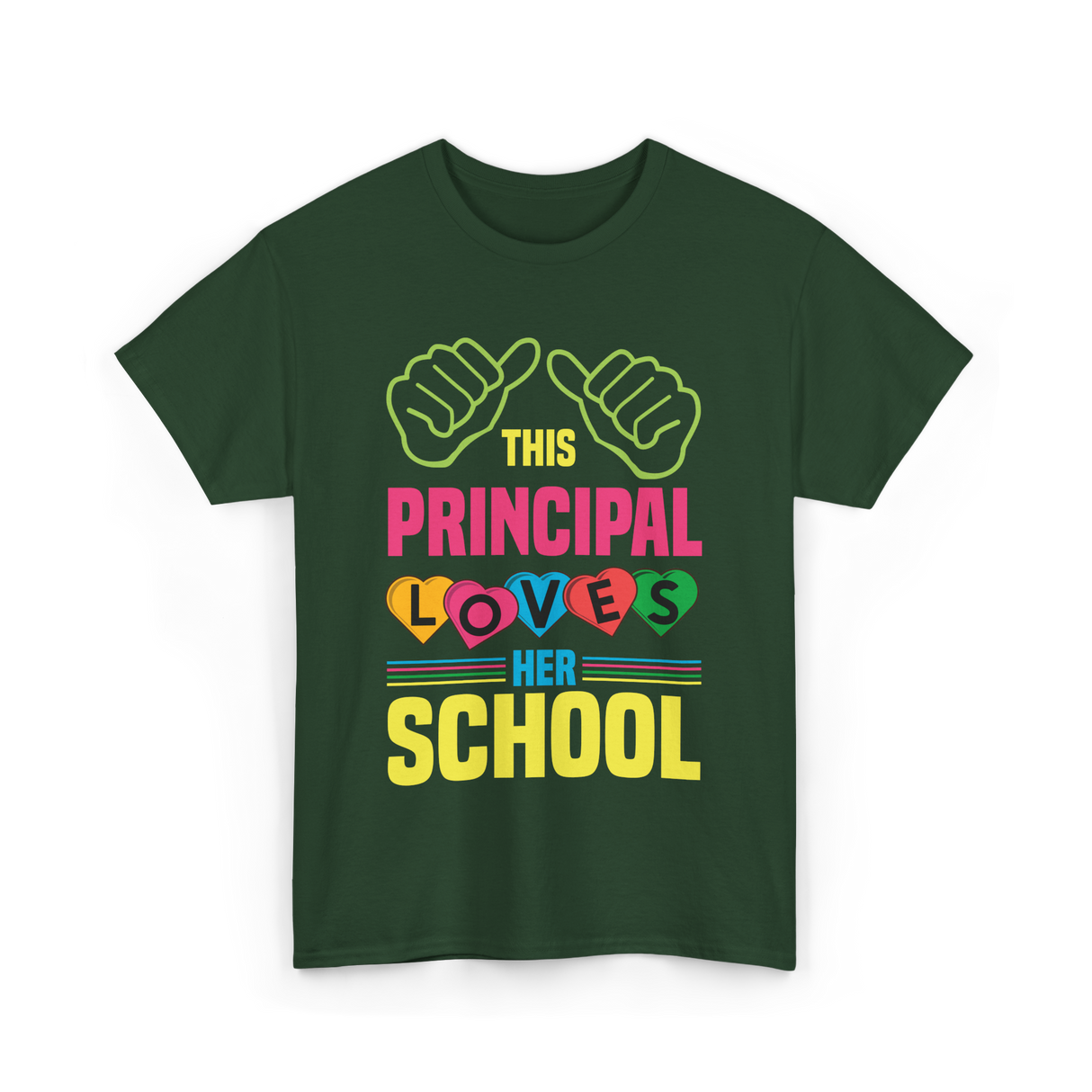 This Principal Loves School Principal T-Shirt - Forest Green