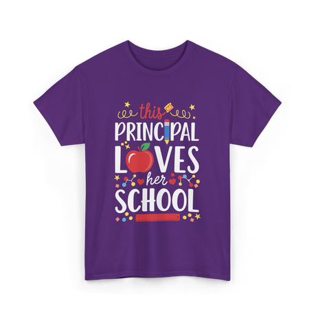 This Principal Loves School Principal T-Shirt - Purple