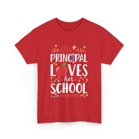 This Principal Loves School Principal T-Shirt - Red