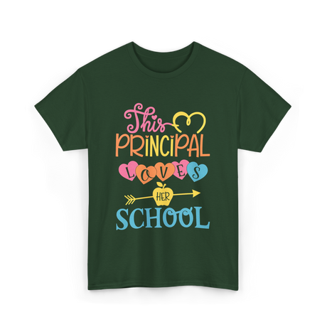 This Principal Loves School Principal T-Shirt - Forest Green