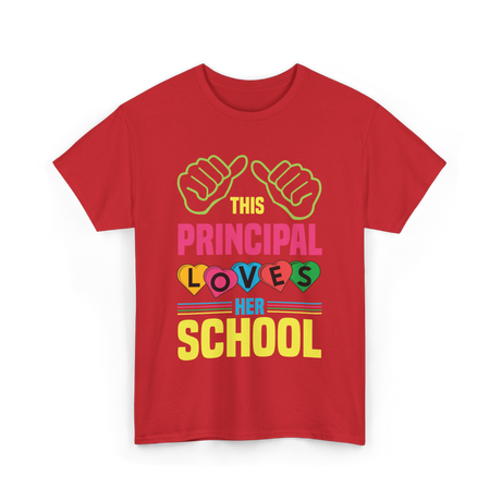 This Principal Loves School Principal T-Shirt - Red