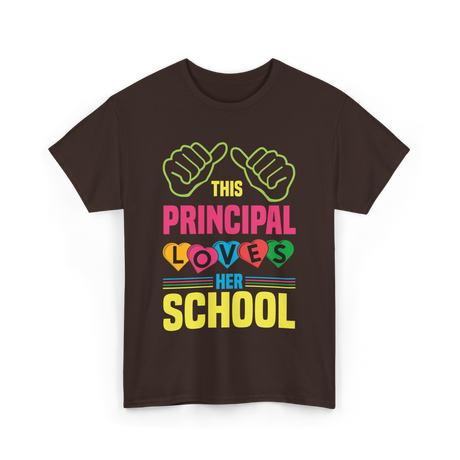 This Principal Loves School Principal T-Shirt - Dark Chocolate