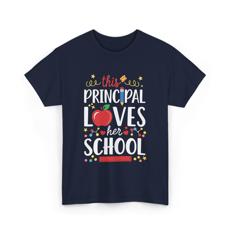 This Principal Loves School Principal T-Shirt - Navy