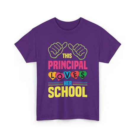 This Principal Loves School Principal T-Shirt - Purple