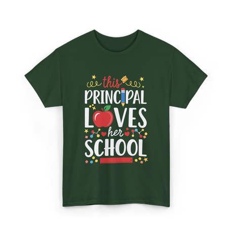 This Principal Loves School Principal T-Shirt - Forest Green