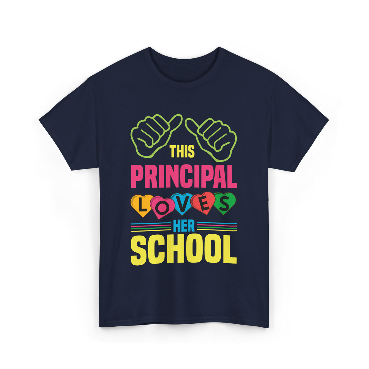 This Principal Loves School Principal T-Shirt - Navy