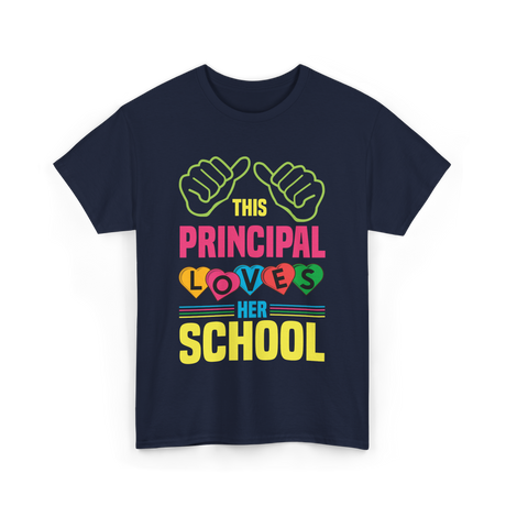 This Principal Loves School Principal T-Shirt - Navy