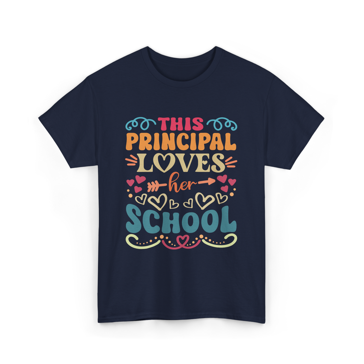 This Principal Loves School Principals T-Shirt - Navy