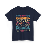 This Principal Loves School Principals T-Shirt - Navy