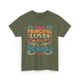 This Principal Loves School Principals T-Shirt - Military Green