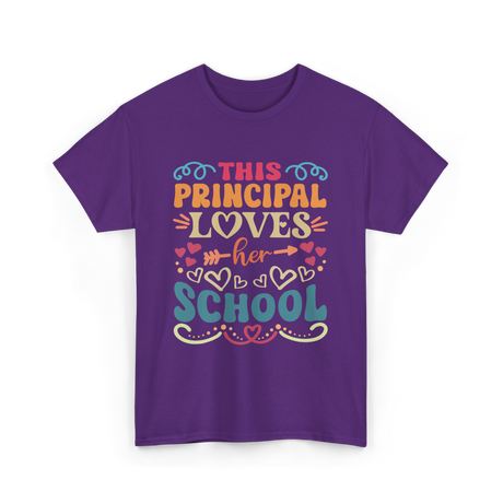 This Principal Loves School Principals T-Shirt - Purple