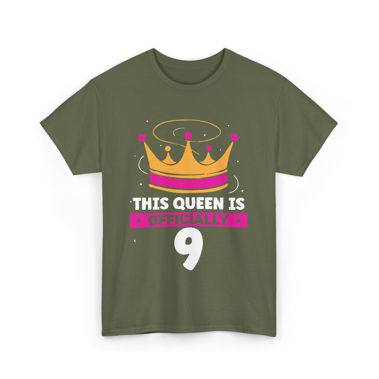 This Queen Is Birthday Celebration T-Shirt - Military Green