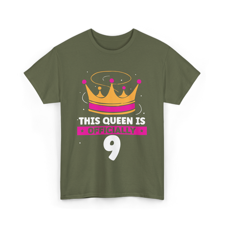This Queen Is Birthday Celebration T-Shirt - Military Green