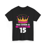 This Queen Is Birthday Celebration T-Shirt - Black