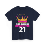 This Queen Is Birthday Celebration T-Shirt - Navy