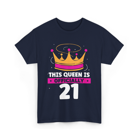 This Queen Is Birthday Celebration T-Shirt - Navy