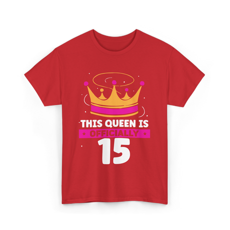 This Queen Is Birthday Celebration T-Shirt - Red