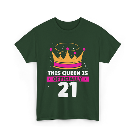 This Queen Is Birthday Celebration T-Shirt - Forest Green