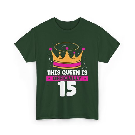 This Queen Is Birthday Celebration T-Shirt - Forest Green