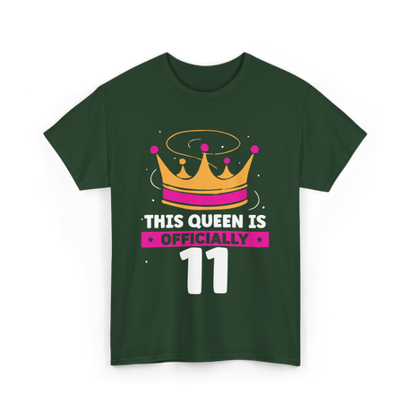 This Queen Is Birthday Celebration T-Shirt - Forest Green