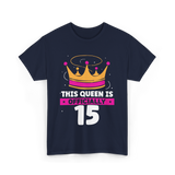 This Queen Is Birthday Celebration T-Shirt - Navy