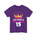 This Queen Is Birthday Celebration T-Shirt - Purple