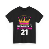 This Queen Is Birthday Celebration T-Shirt - Black