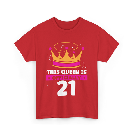 This Queen Is Birthday Celebration T-Shirt - Red