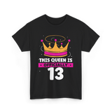 This Queen Is Birthday Princess T-Shirt - Black