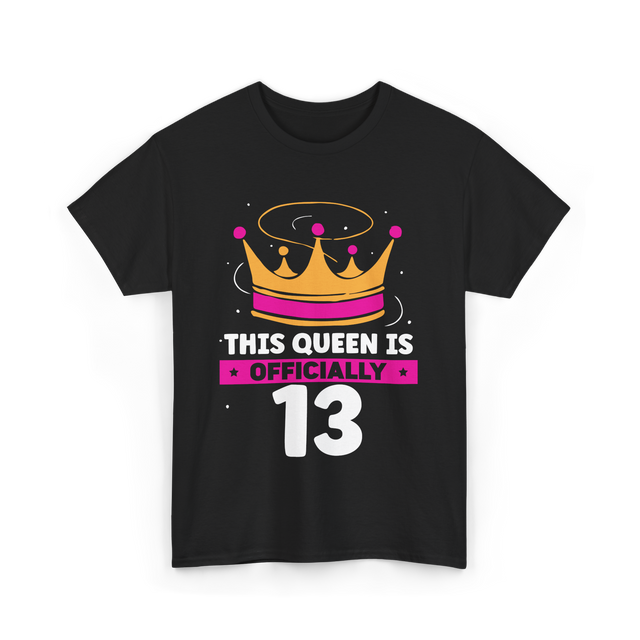 This Queen Is Birthday Princess T-Shirt - Black