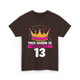 This Queen Is Birthday Princess T-Shirt - Dark Chocolate