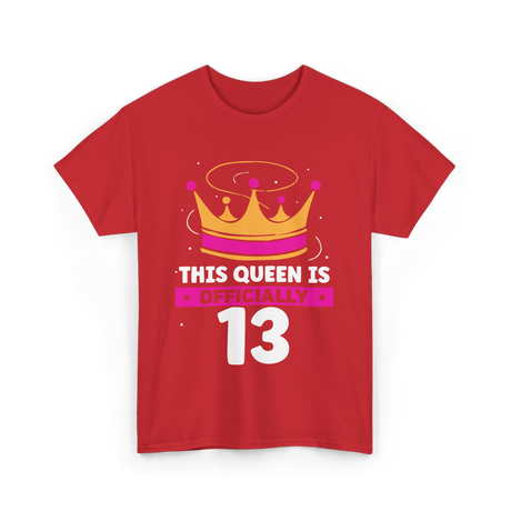 This Queen Is Birthday Princess T-Shirt - Red