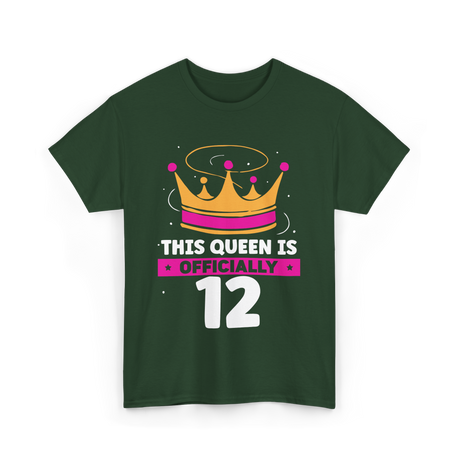 This Queen Is Birthday Queen T-Shirt - Forest Green