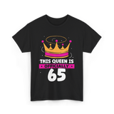 This Queen Is Crown Birthday T-Shirt - Black