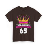 This Queen Is Crown Birthday T-Shirt - Dark Chocolate