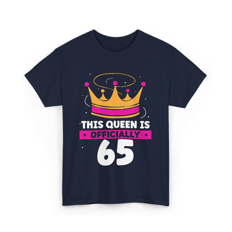 This Queen Is Crown Birthday T-Shirt - Navy