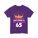 This Queen Is Crown Birthday T-Shirt - Purple