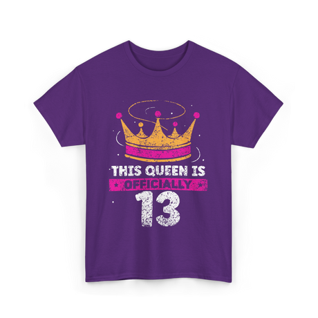 This Queen Is Officially 13 Birthday T-Shirt - Purple