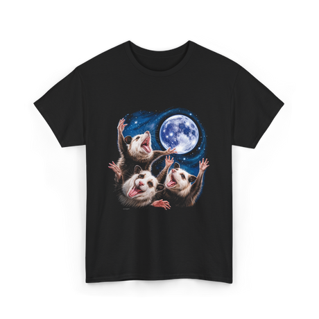 Three Possums Moon Opossum T-Shirt - Black