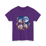 Three Possums Moon Opossum T-Shirt - Purple