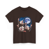 Three Possums Moon Opossum T-Shirt - Dark Chocolate