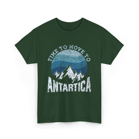 Time To Antarctica Expedition T-Shirt - Forest Green