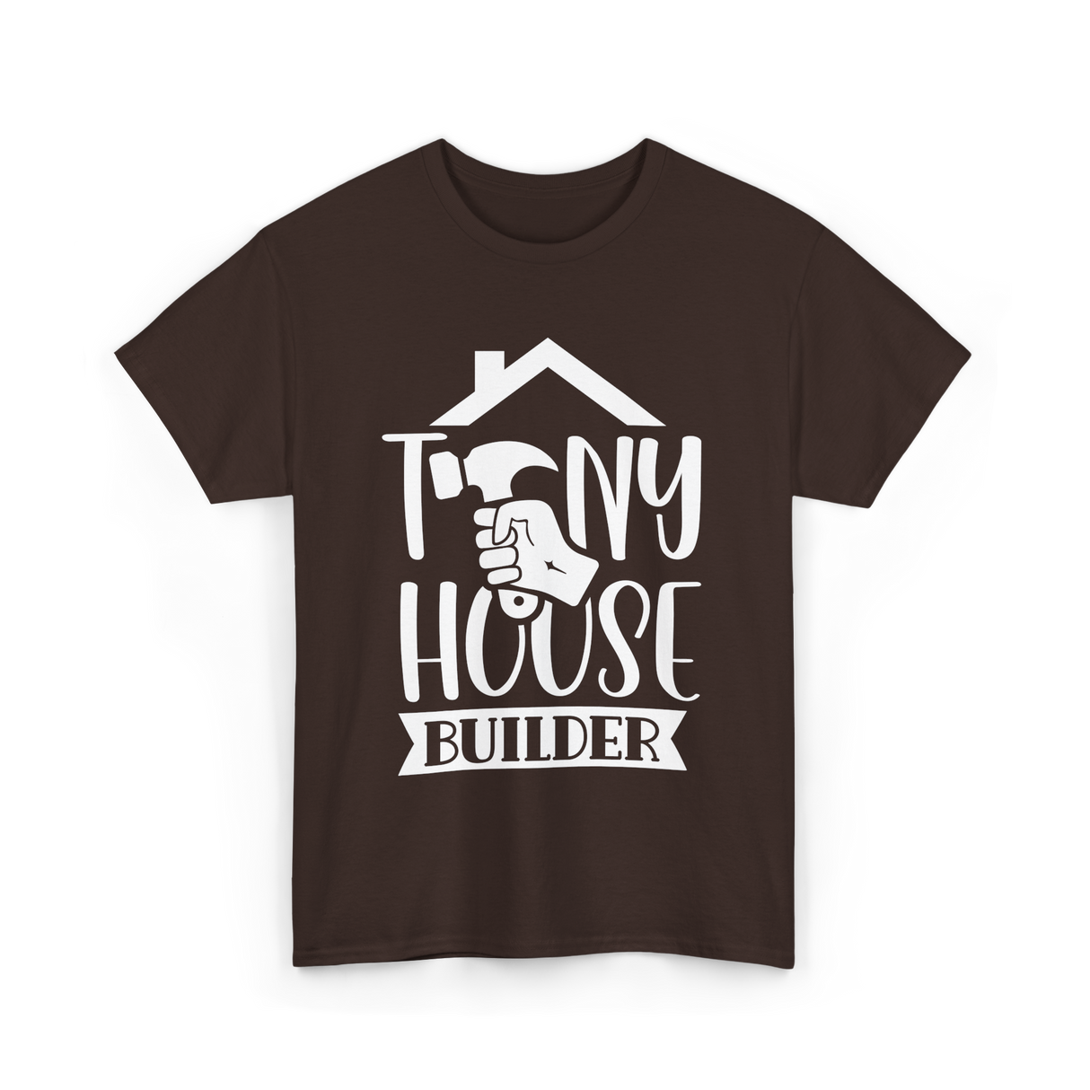 Tiny House Builder Tiny House Building T-Shirt - Dark Chocolate