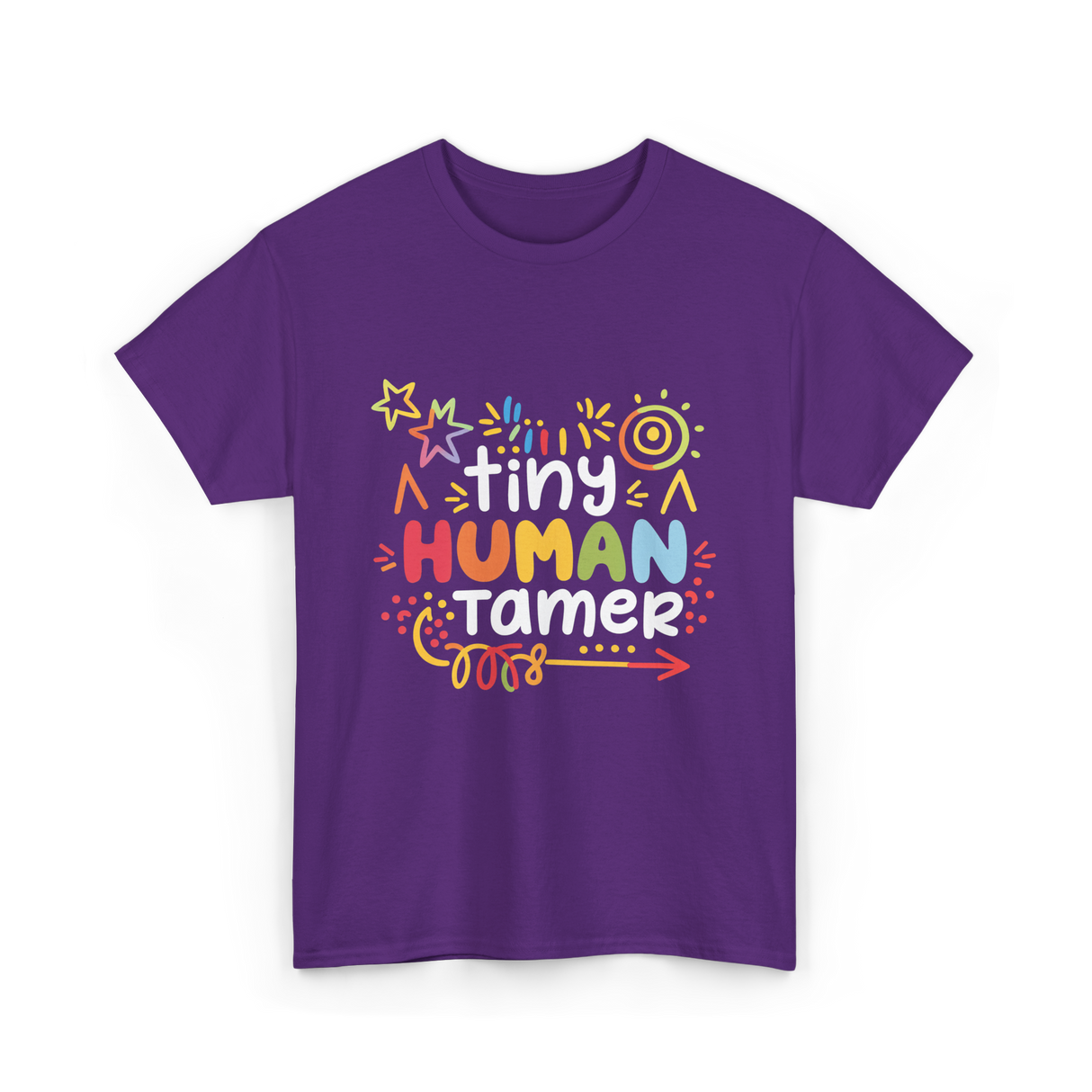 Tiny Human Tamer Caregiver T-Shirt - Purple