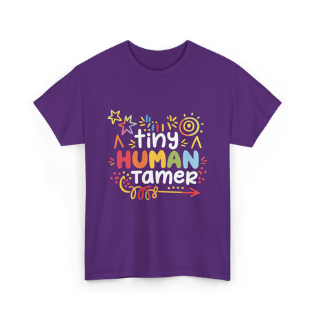 Tiny Human Tamer Caregiver T-Shirt - Purple